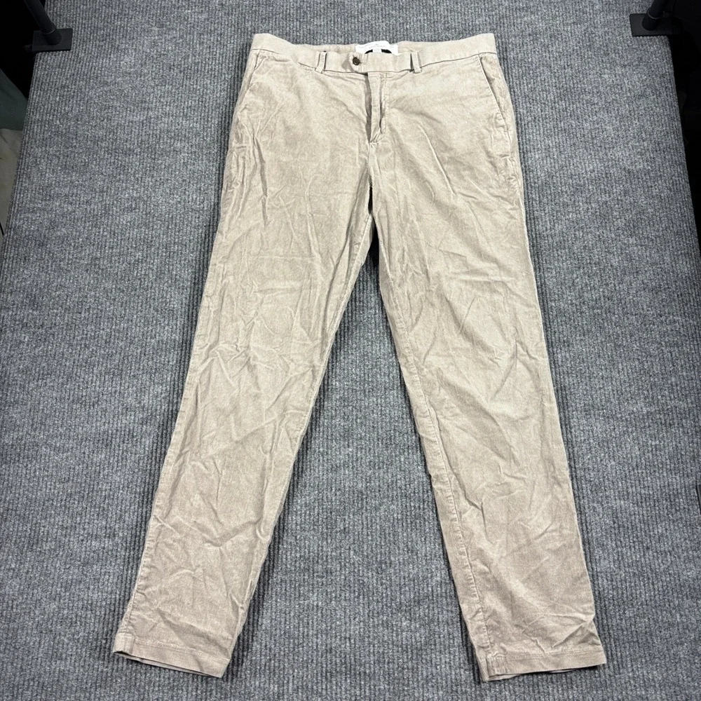 Banana Republic Traveler Corduroy Pants Mens 36x34 Gray Slim Fit 619087-01